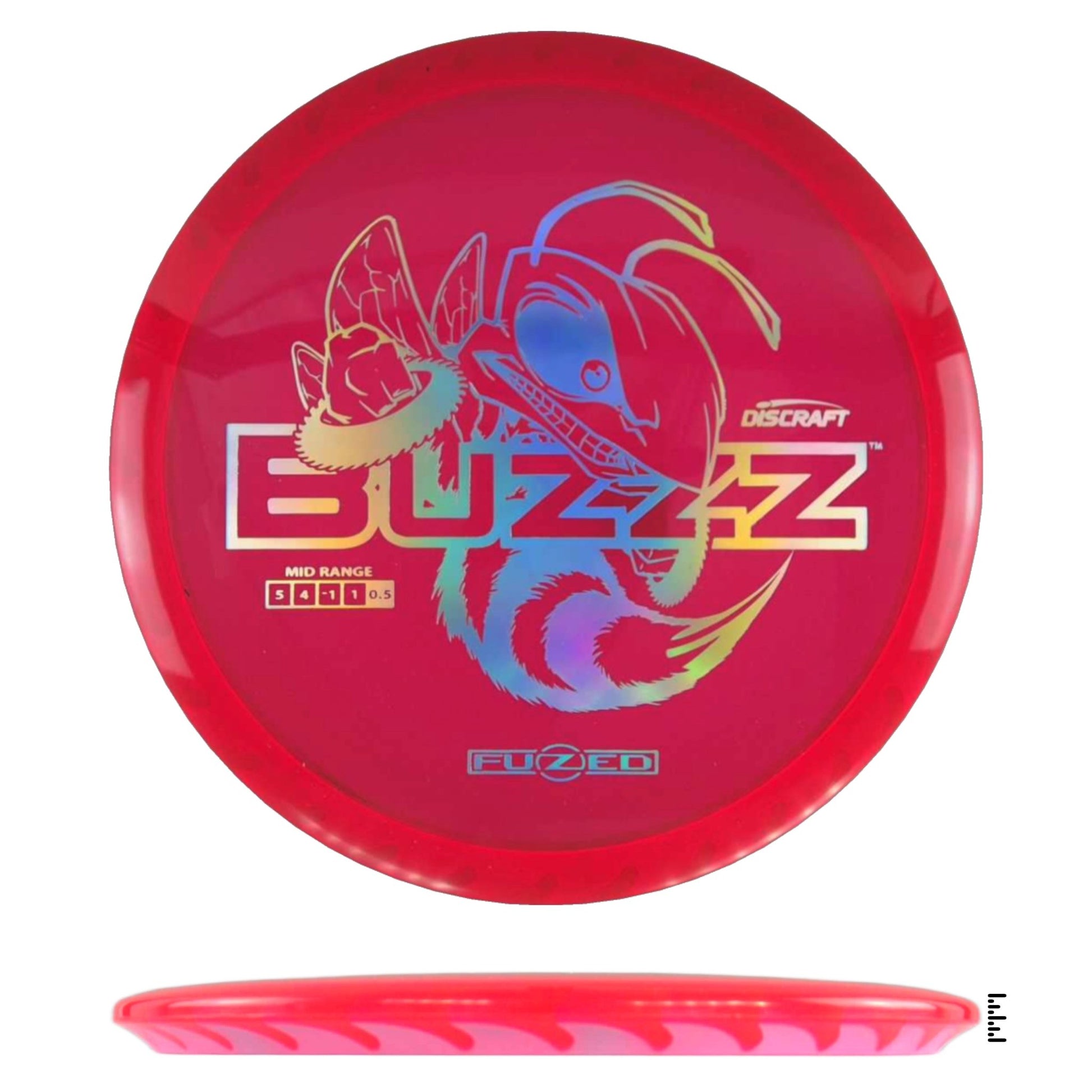 Discraft Fuzed Line Buzzz Saw Pattern (Buzzzsaw) - Red / Pink - Powergrip USA