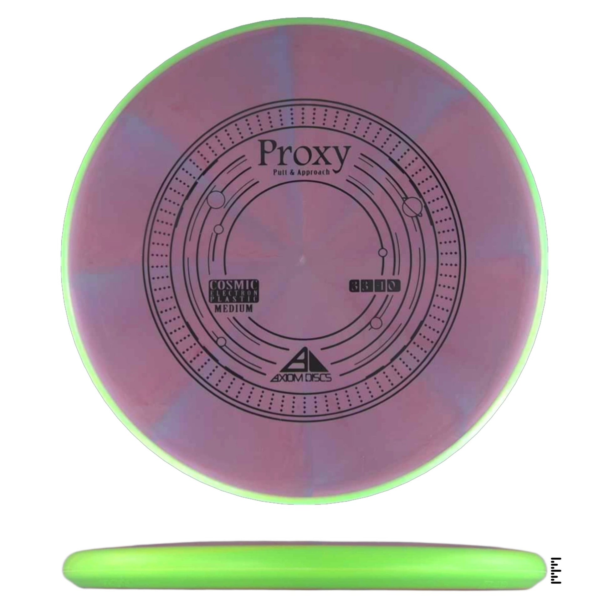 Axiom Discs Cosmic Electron Medium Proxy - Pale Red - Violet / Lime - Powergrip USA