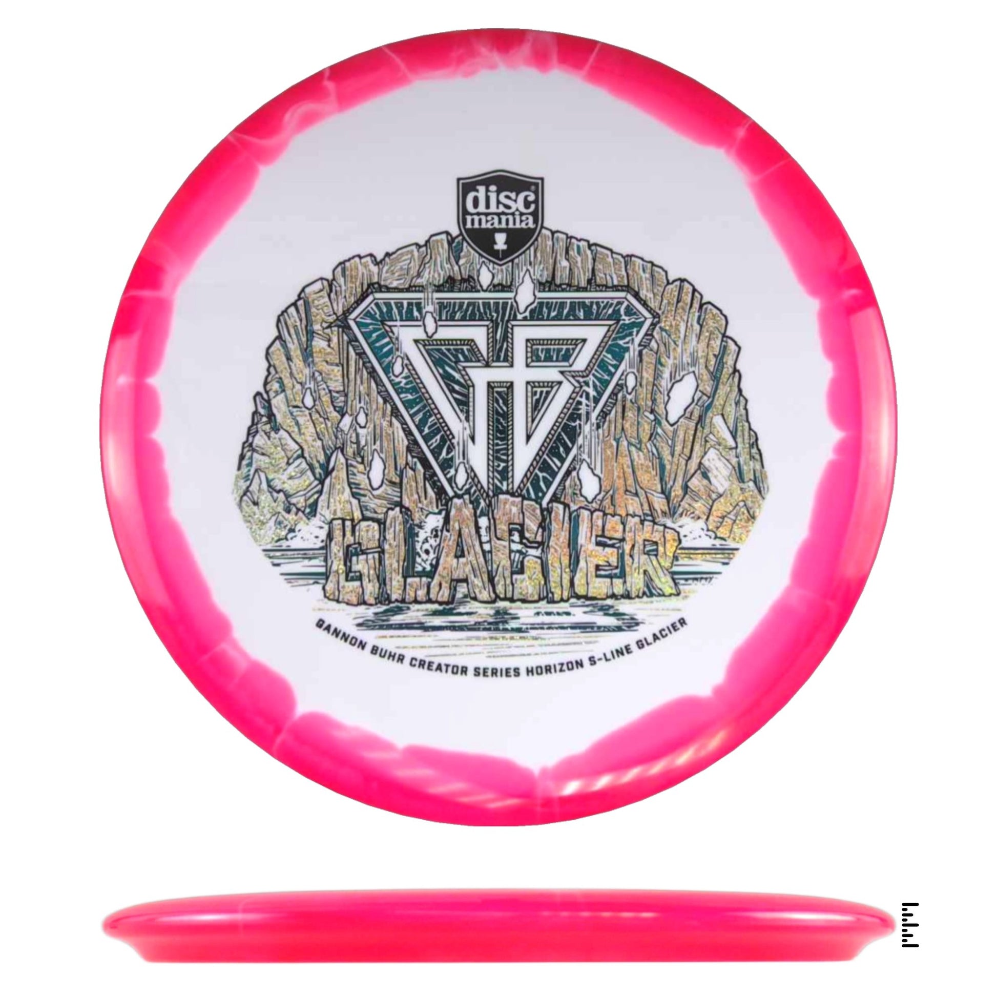 Discmania Horizon S - Line Glacier Gannon Buhr Creator Series Triple Foil - White / Red - Powergrip USA