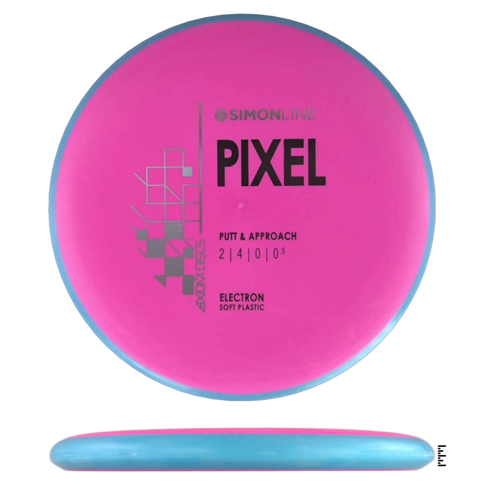 Axiom Discs Simon Line Electron Soft Pixel - Pink / Sky Blue - Powergrip USA