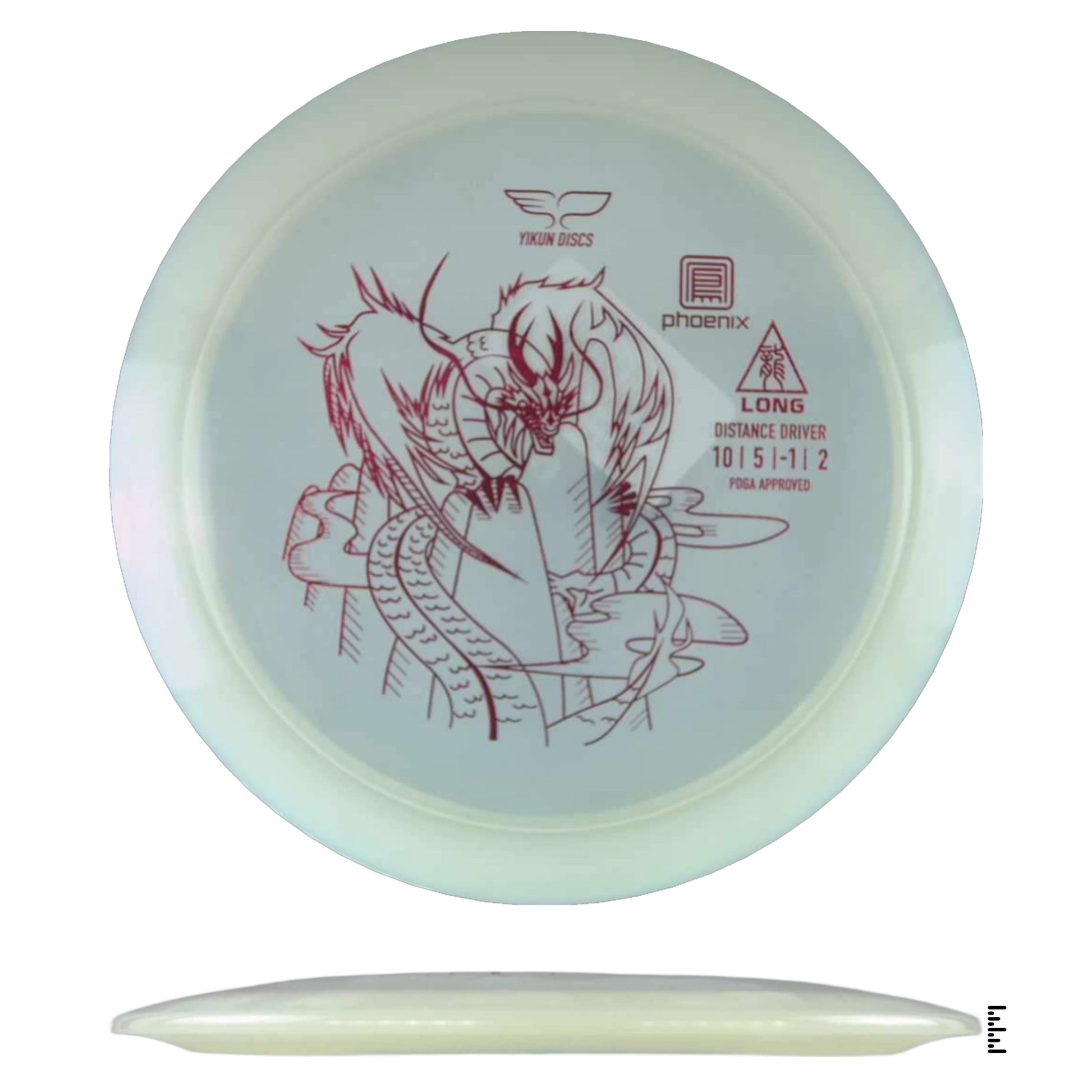Yikun Discs Phoenix Long - Clear - Powergrip USA