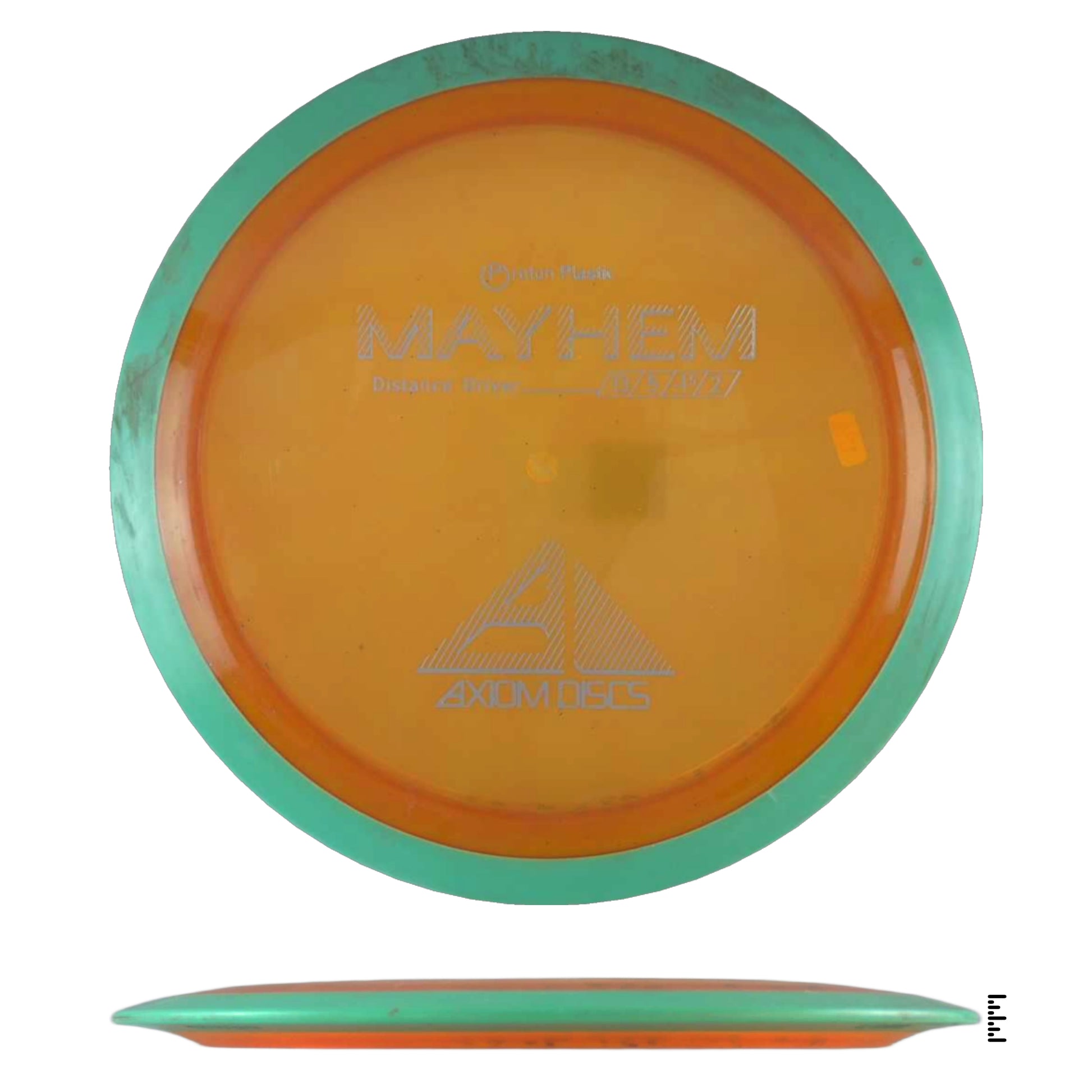 Discraft Mayhem disc golf disc - orange and teal