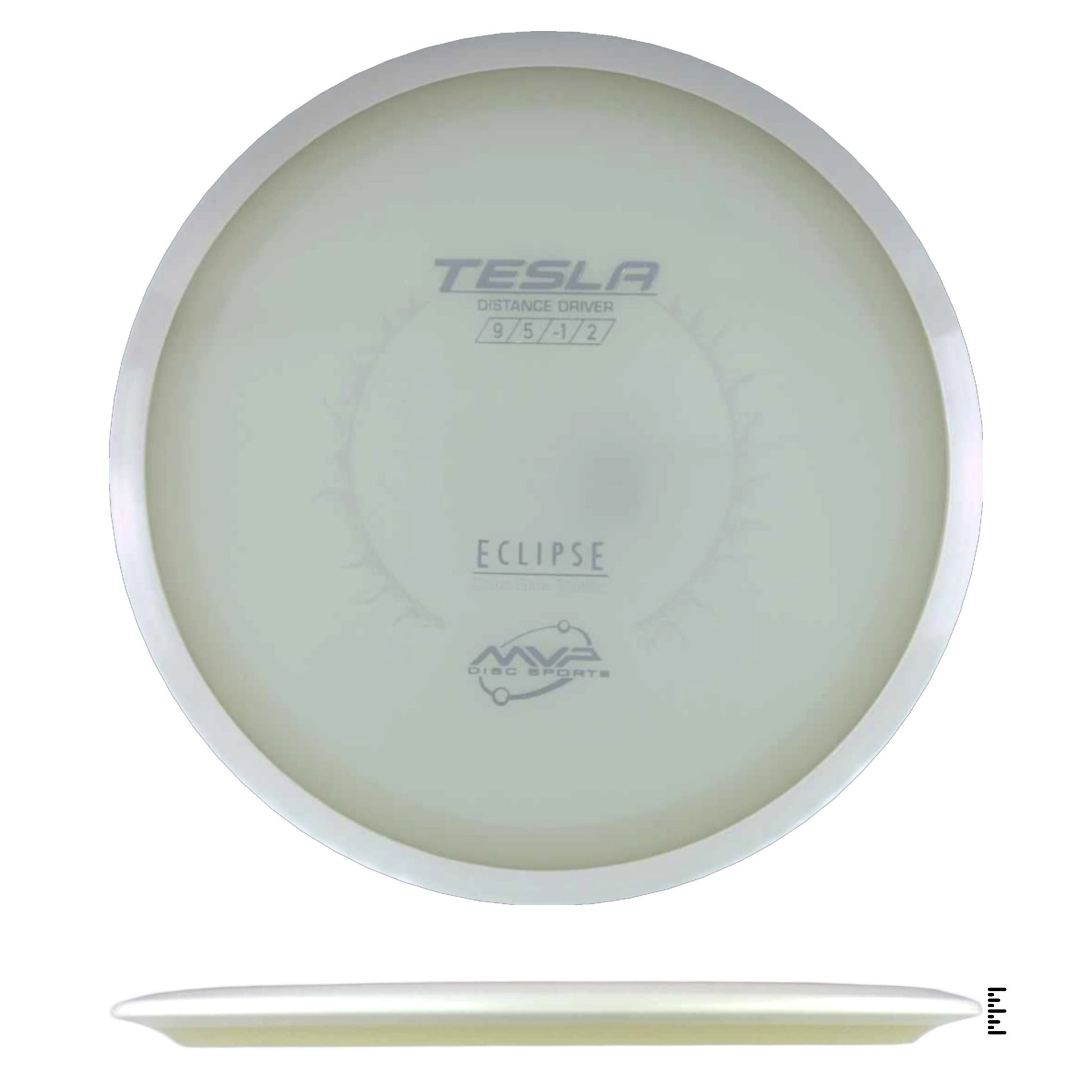 MVP Disc Sports Eclipse Color Glow Tesla - White - Powergrip USA