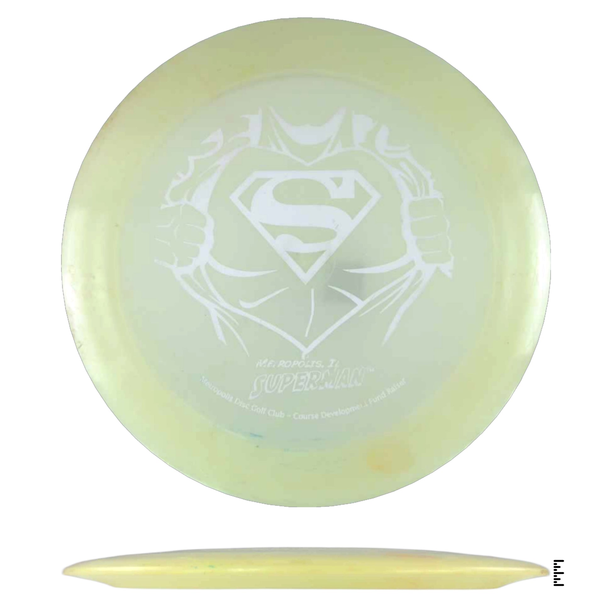 Superman disc golf disc