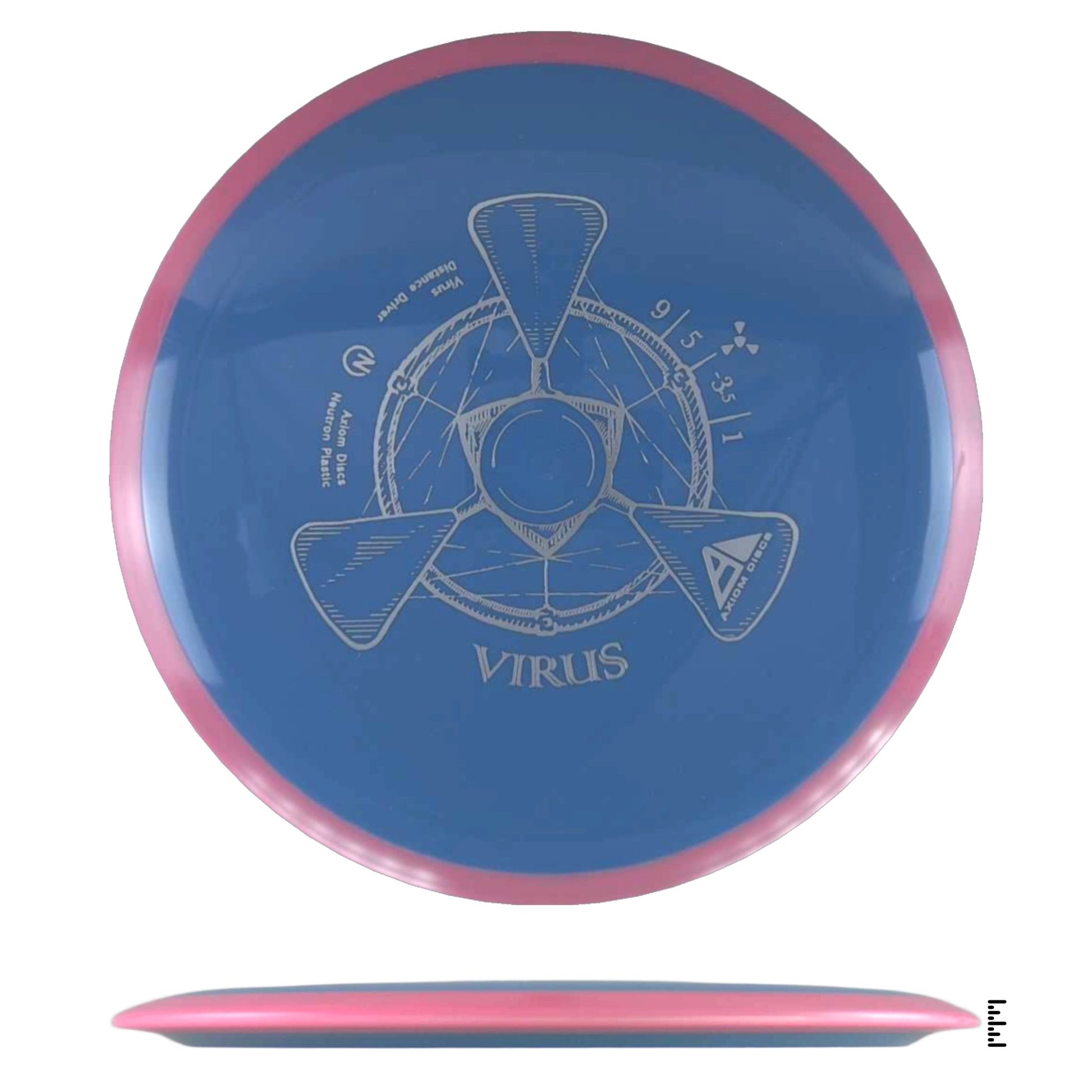 Axiom Discs Neutron Virus - Royal Blue / Pink - Powergrip USA