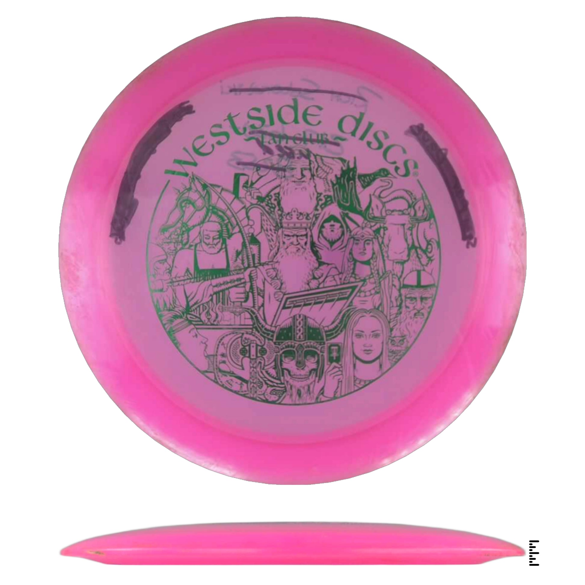 Pink Westside Discs disc golf disc with graphic