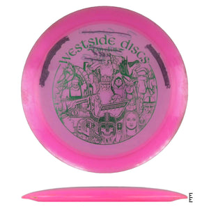 Pink Westside Discs disc golf disc with graphic