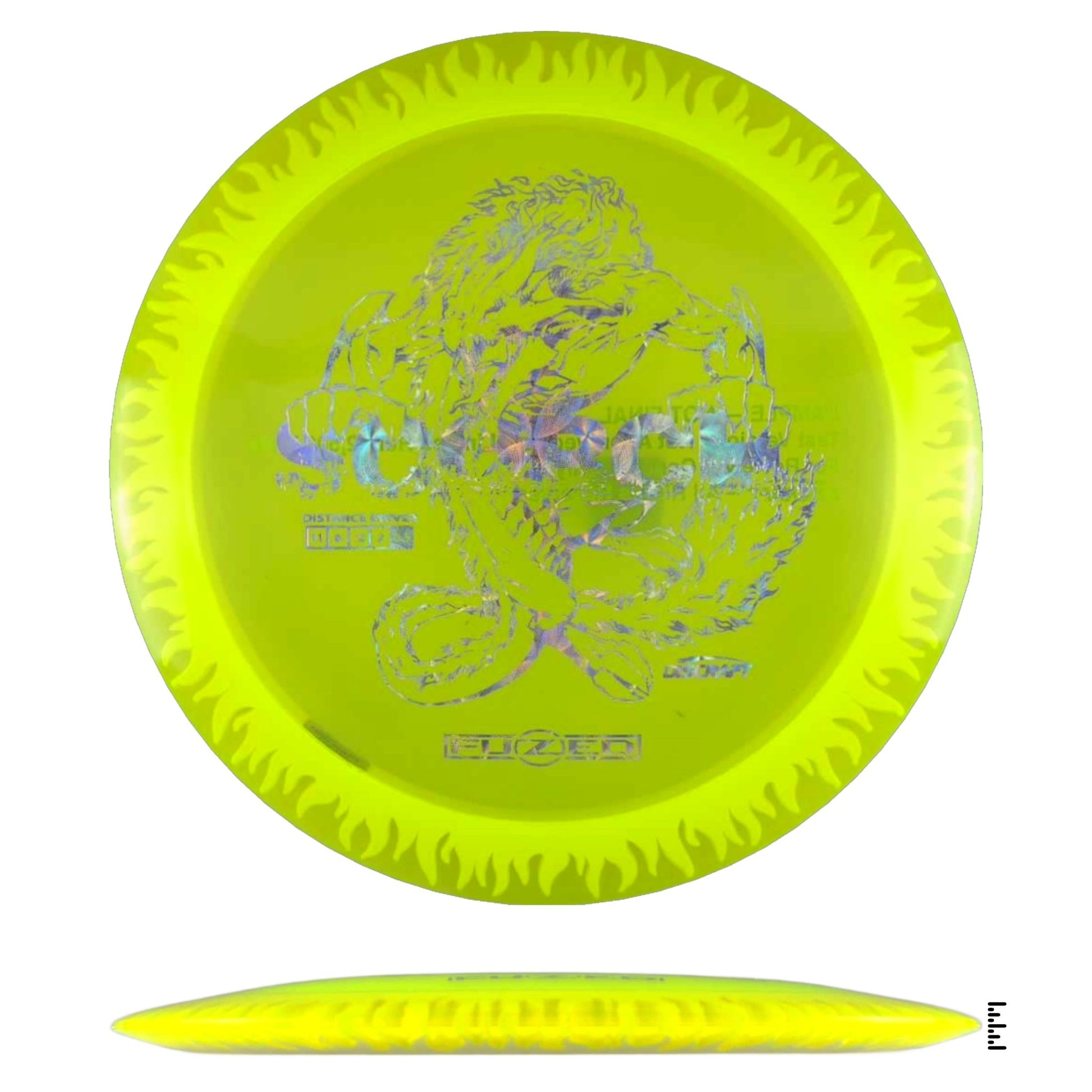 Discraft Fuzed Line Scorch Sample Run - Fluorescent Yellow / White - Powergrip USA