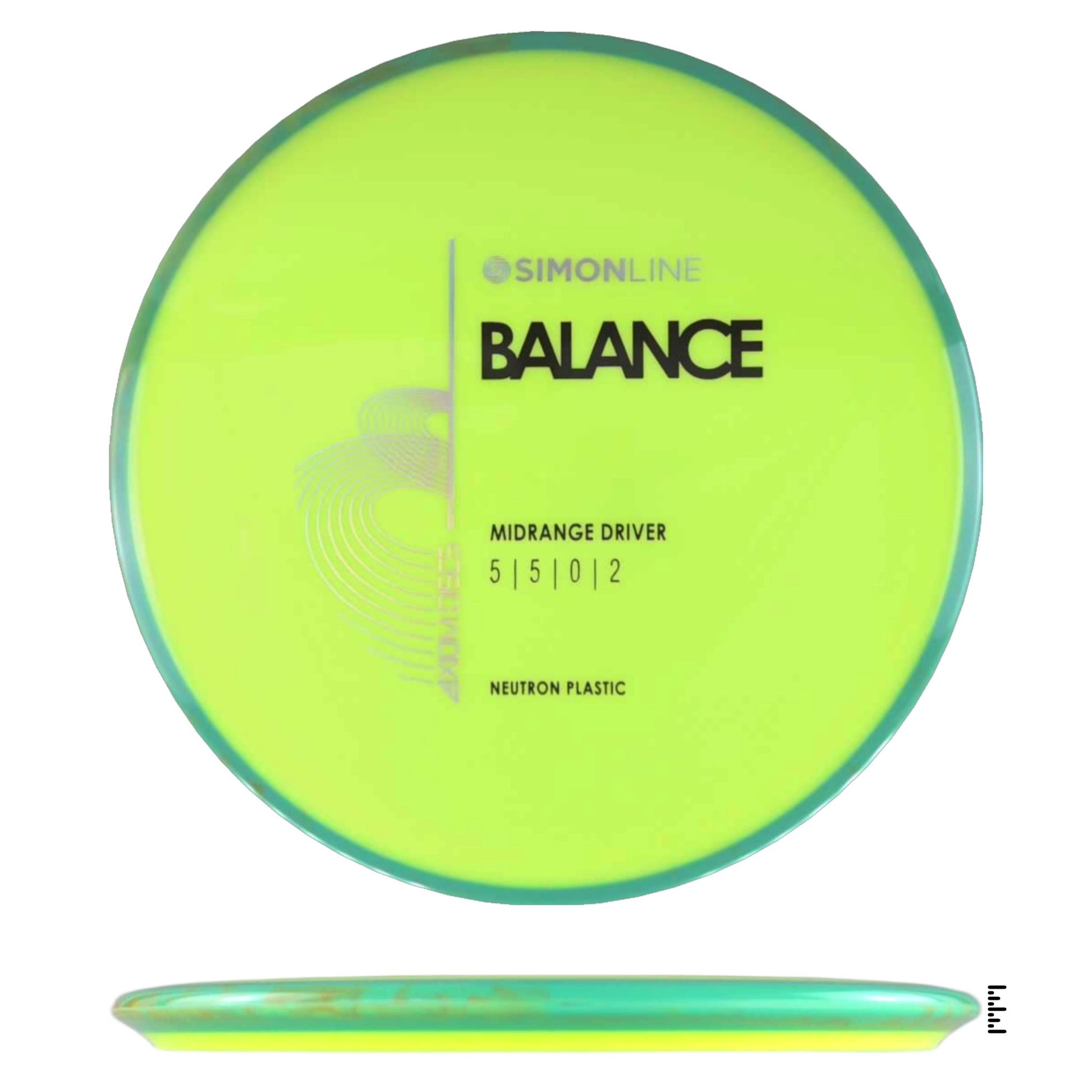 Axiom Discs Neutron Balance - Fluorescent Yellow / Turquoise - Powergrip USA