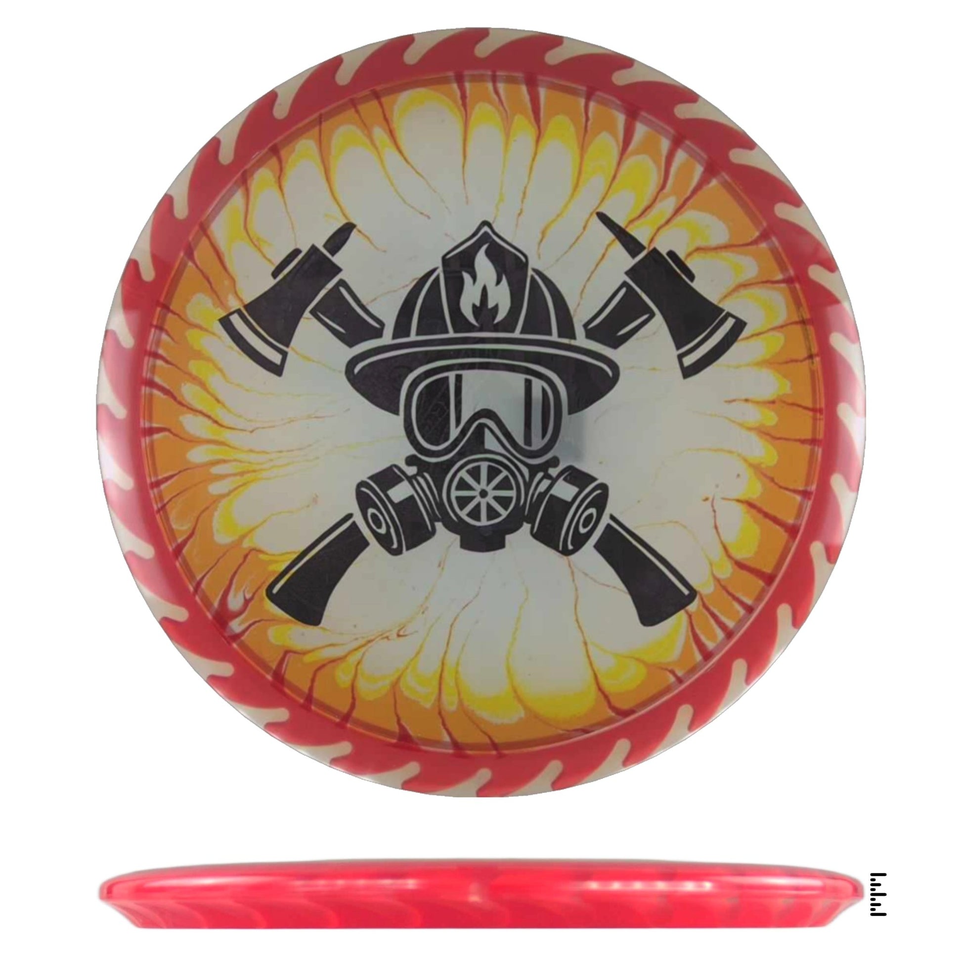 Discraft Fuzed Line Buzzz Saw Pattern - Custom Dye - Firefighter - Unique - Powergrip USA