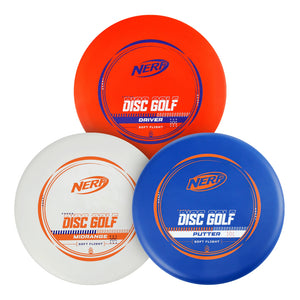 NERF Soft Flight Disc Golf Three Pack