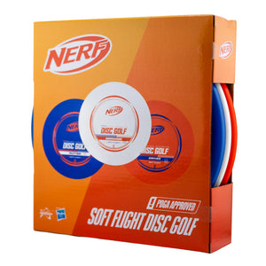 NERF Soft Flight Disc Golf Three Pack