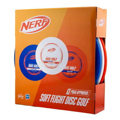 NERF Soft Flight Disc Golf Three Pack