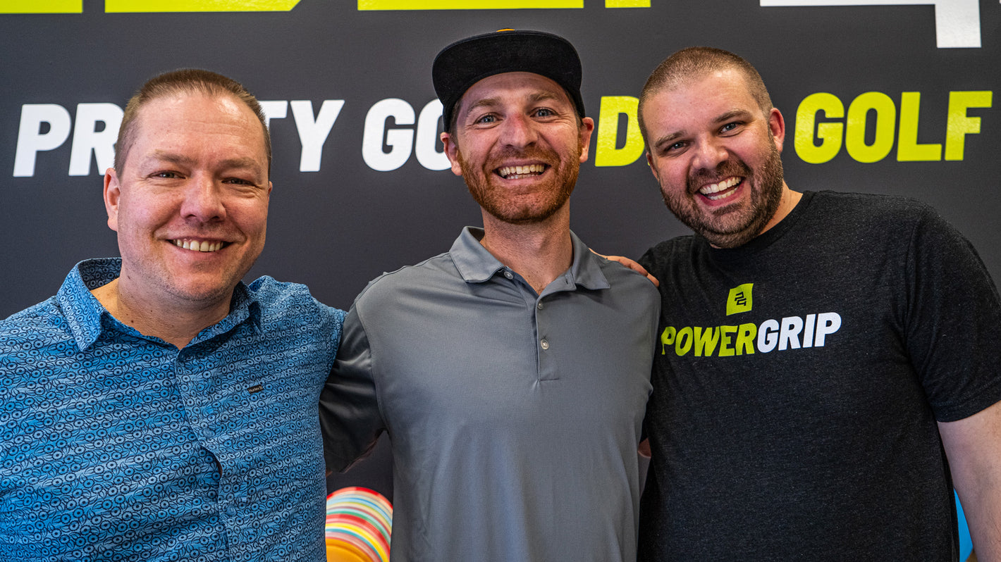 Dana Vicich with Powergrip Owners Erno Väyrynen and Zach Parcell